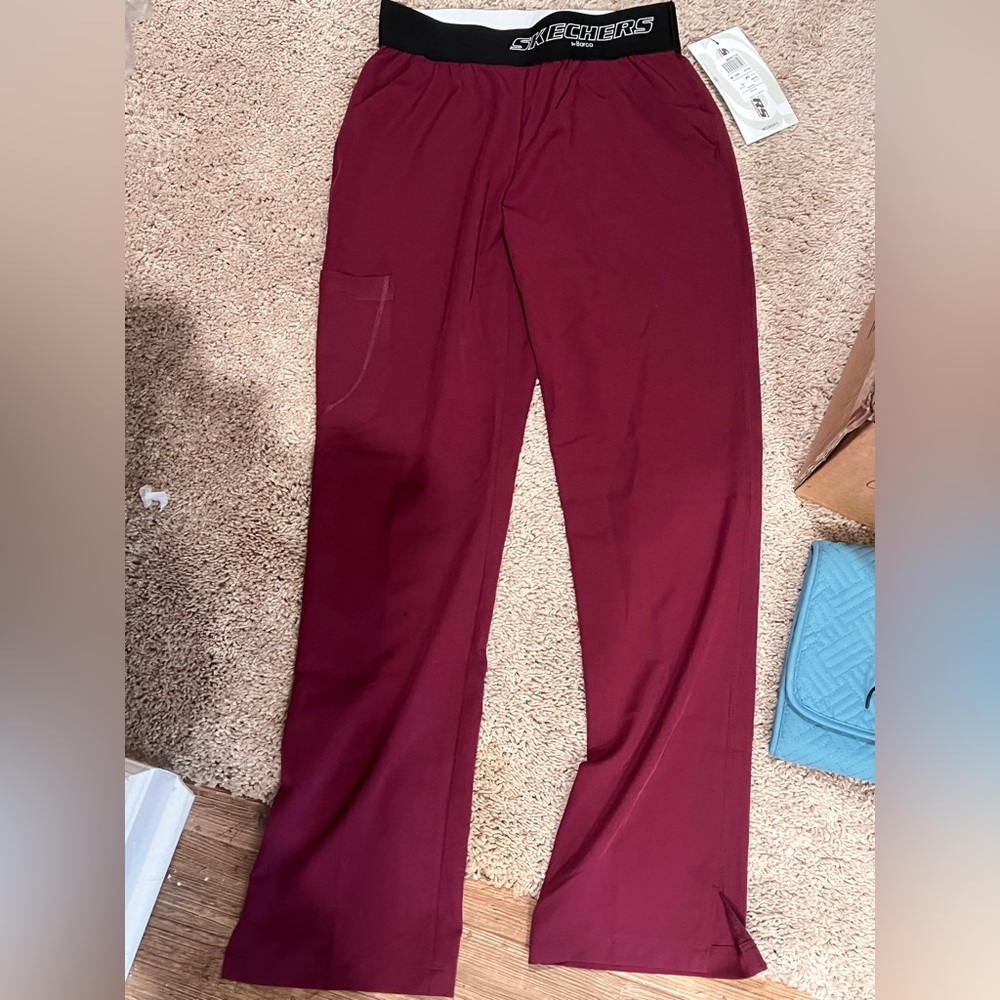 Skechers Maroon Scrub Pants